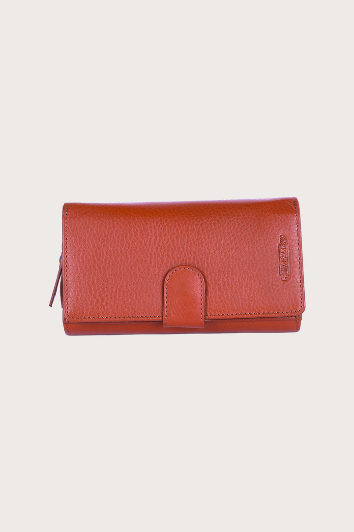 Tan Leather Beehive Ladies Wallet