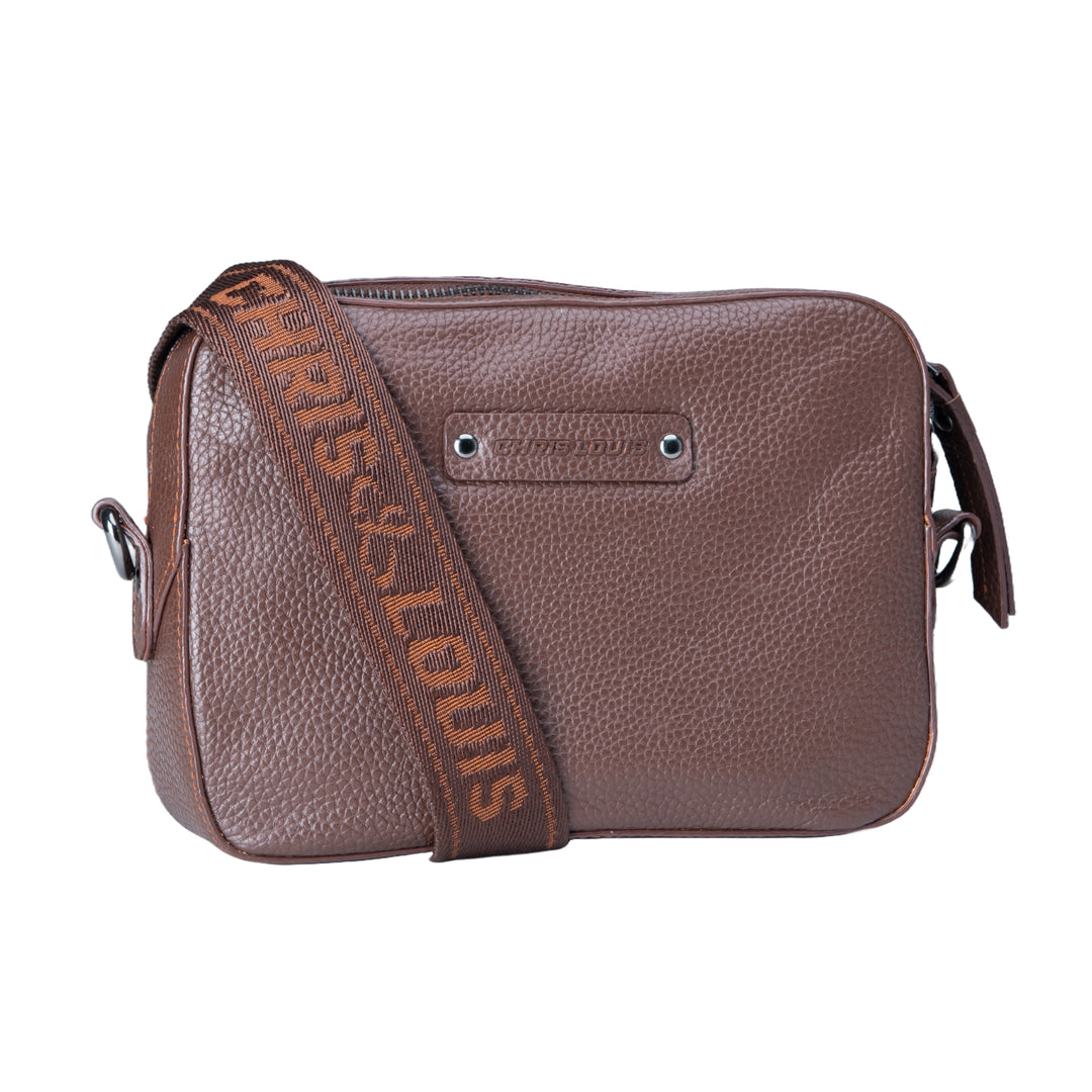 Brown Leather Moolicious Sling Bag