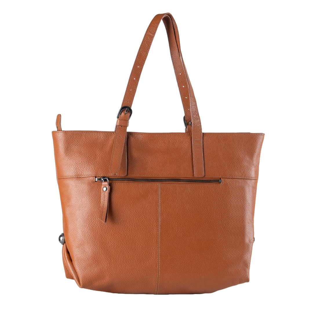 Tan Leather Ceren Tote Bag