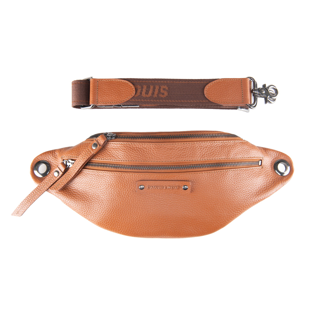 Tan Leather Explorer unisex Pouch/Bum Bag