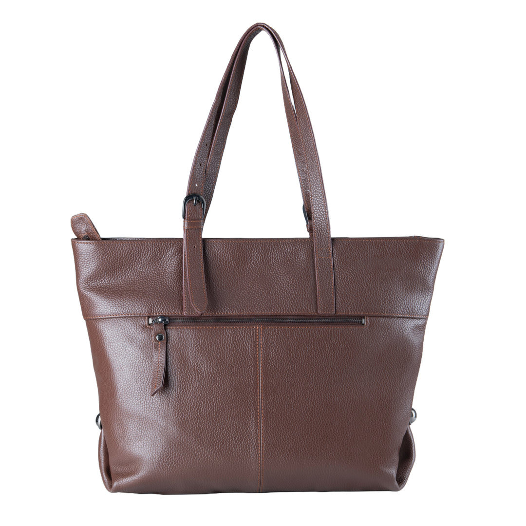 Brown Leather Ceren Tote Bag