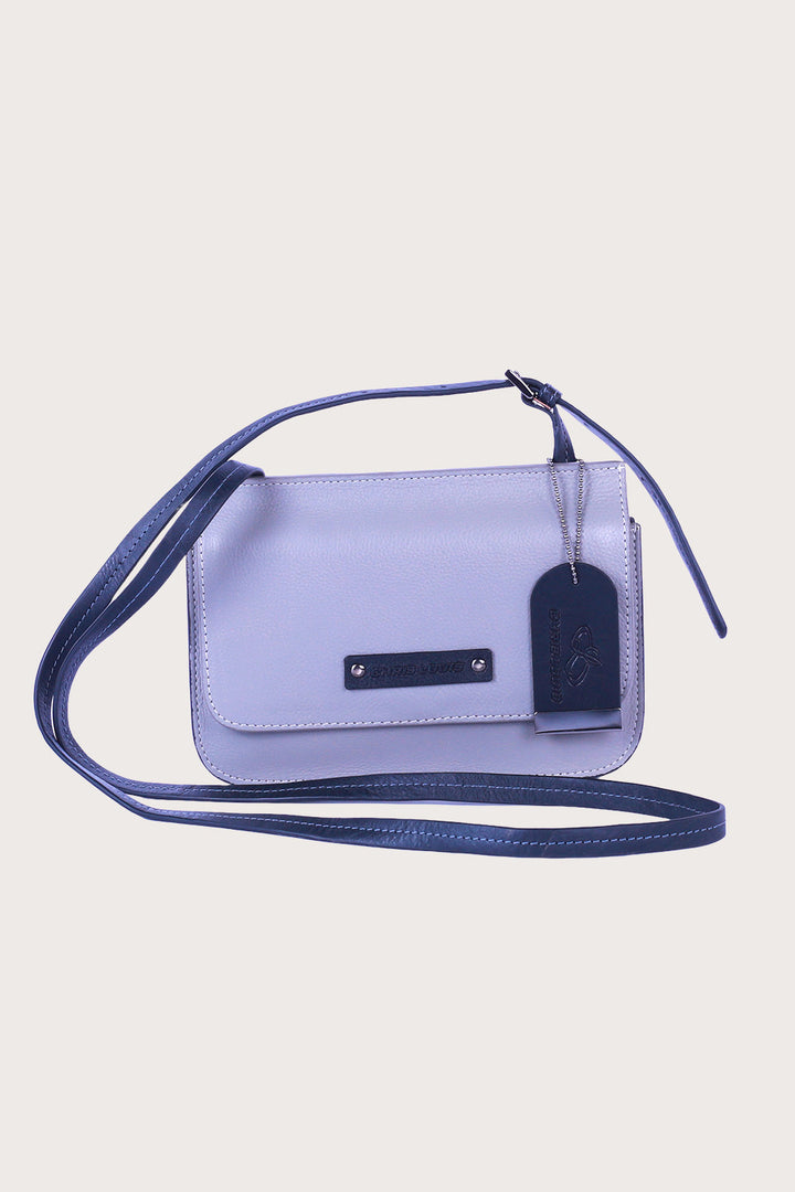 Grey/Black Leather Isfahan Sling Bag