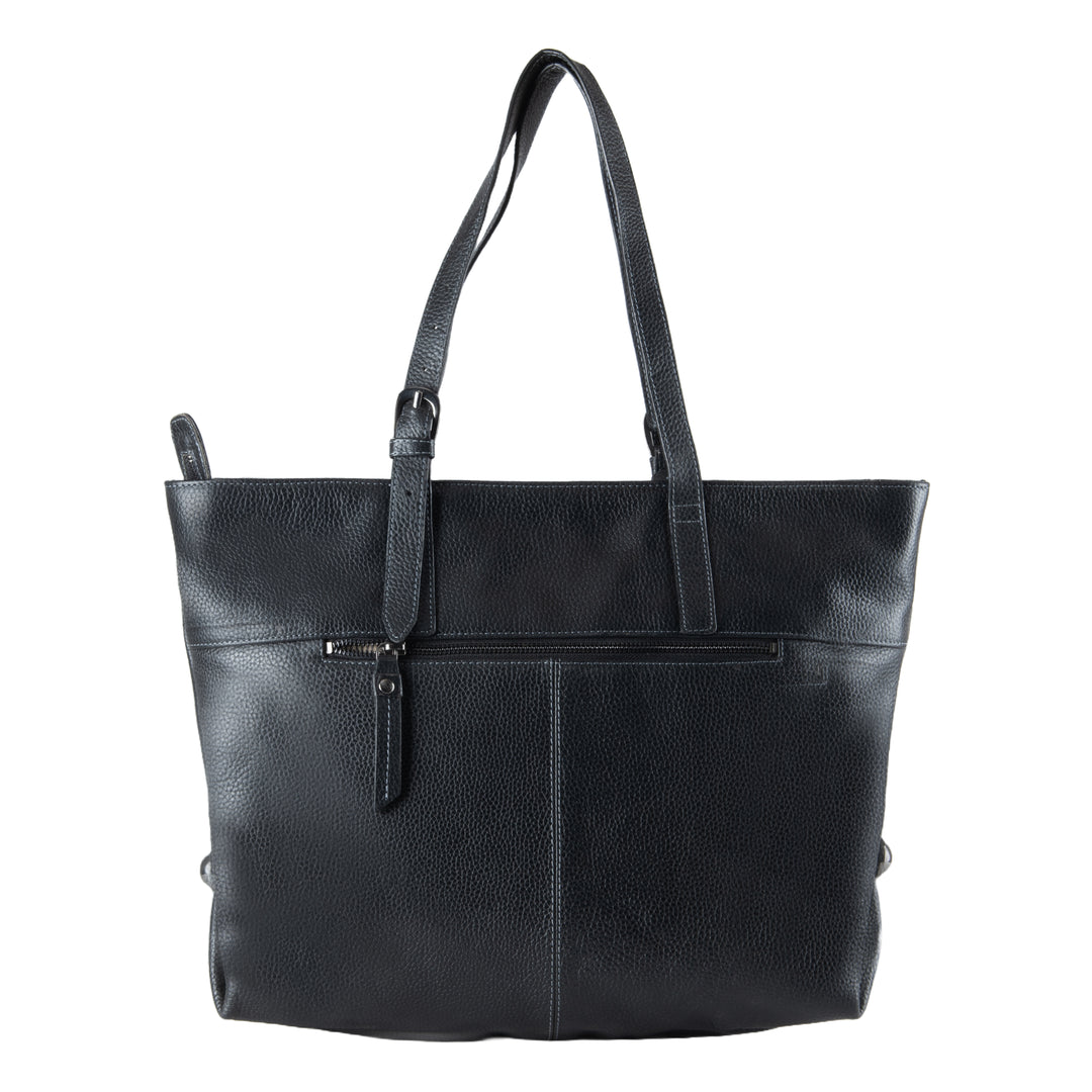 Black Leather Ceren Tote Bag