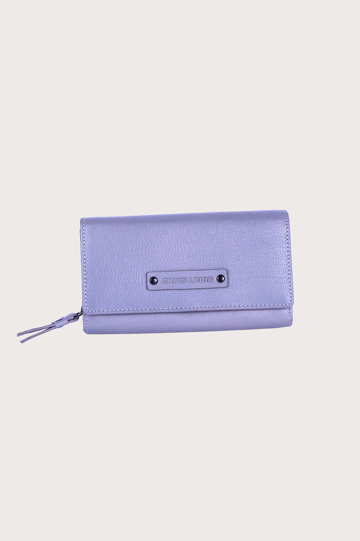 Grey Leather Beehive Ladies Wallet