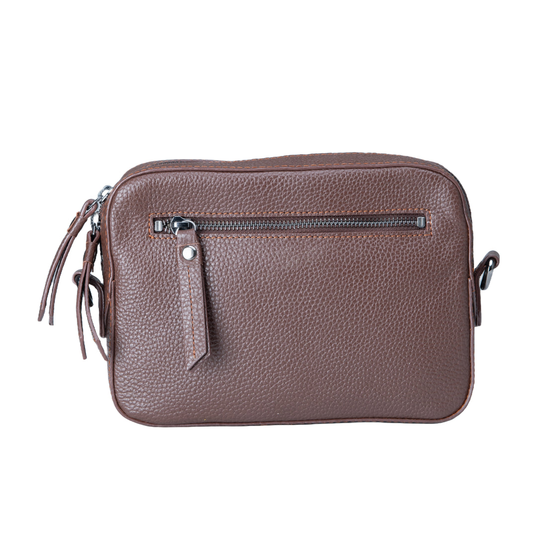 Brown Leather Moolicious Sling Bag