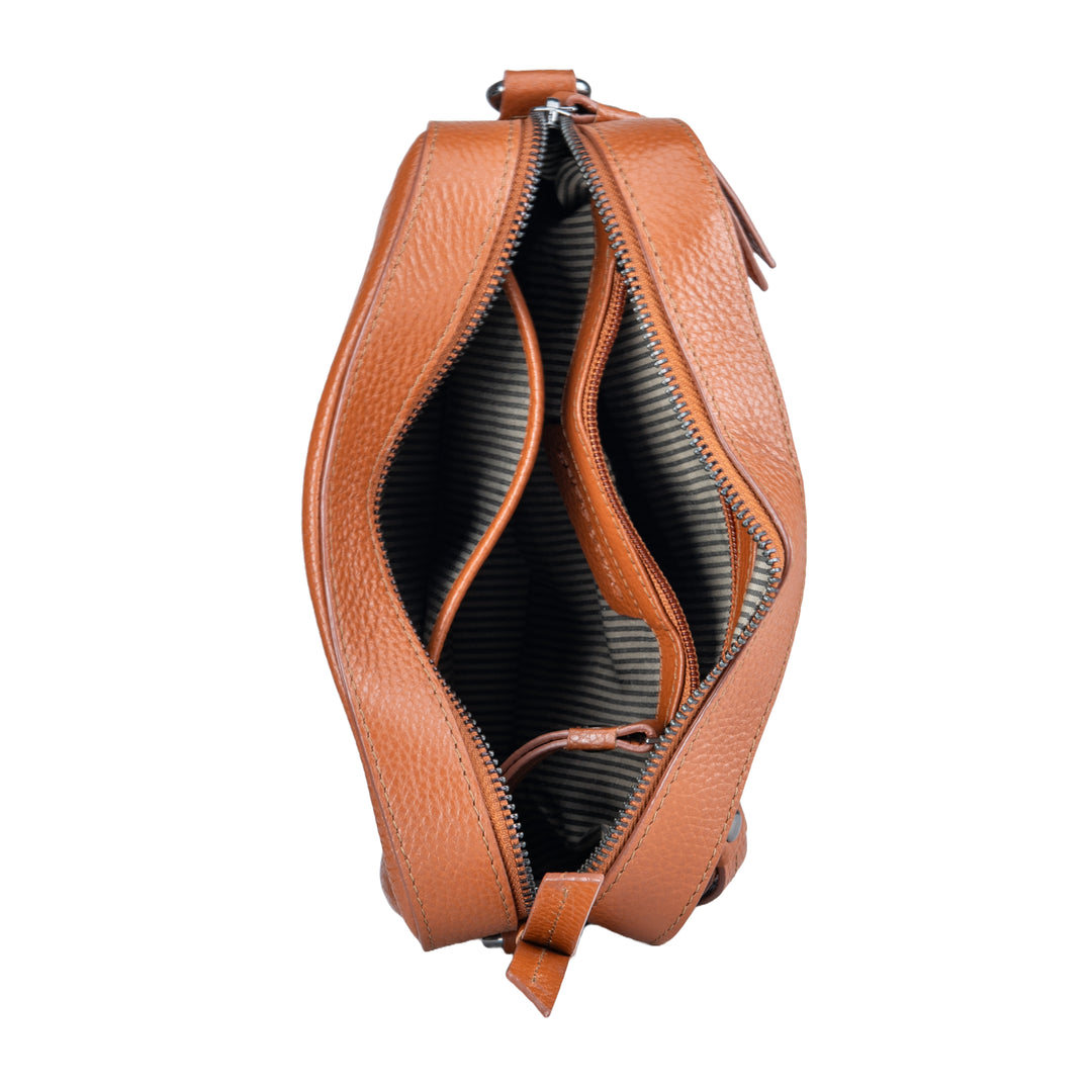 Tan Leather Moolicious Sling Bag