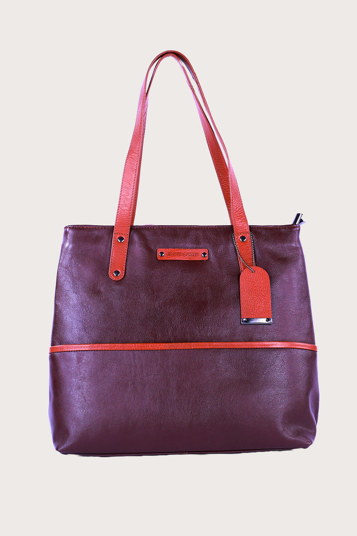 Brown/Tan Leather Meknes Tote Bag