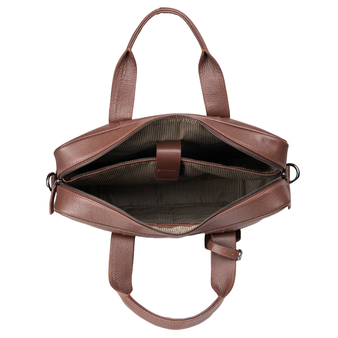 Brown Leather Difa Office Bag