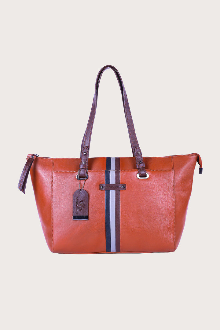 Tan/Brown Leather Brolga Tote Bag