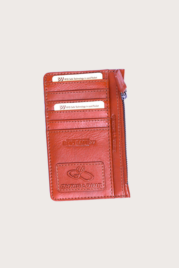 Tan Leather Klewan Card Case