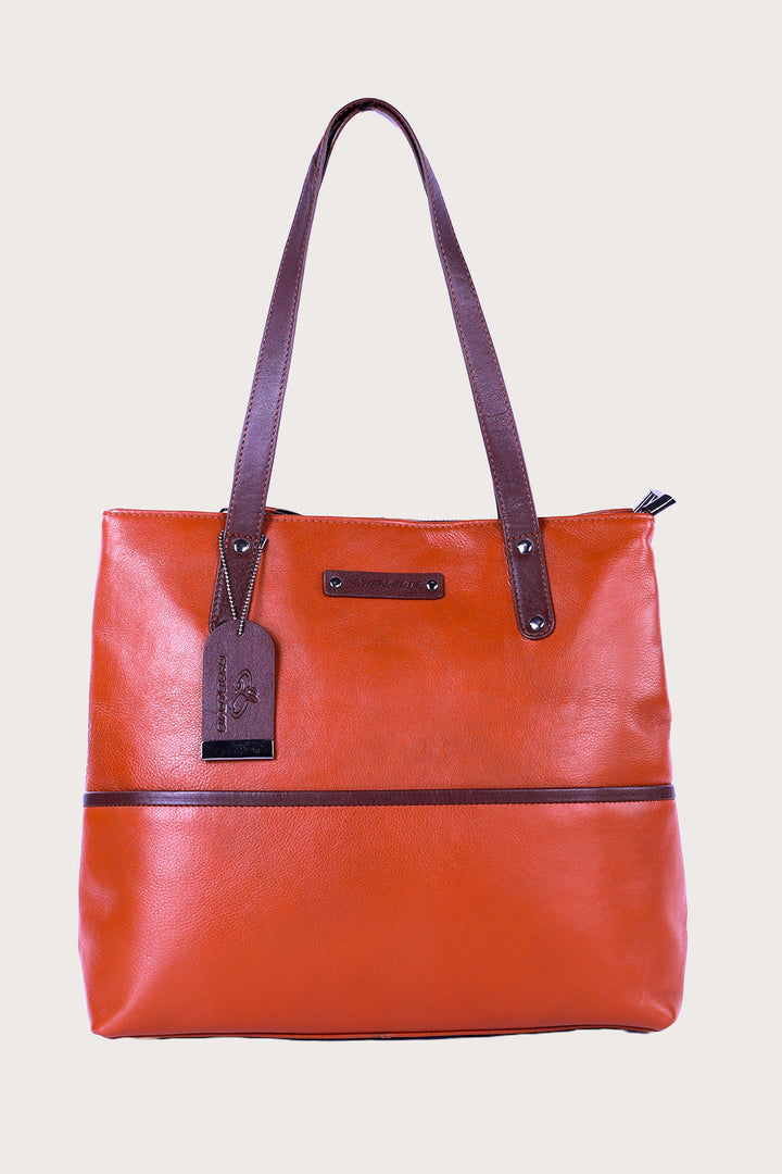 Tan/Brown Leather Meknes Tote Bag