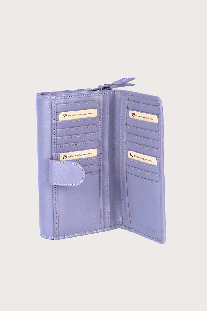 Grey Leather Beehive Ladies Wallet