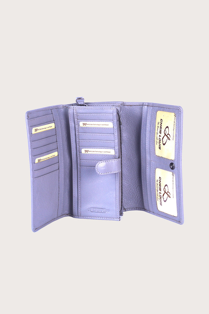 Grey Leather Venice Ladies Wallet