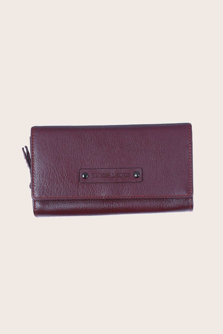 Brown Leather Beehive Ladies Wallet