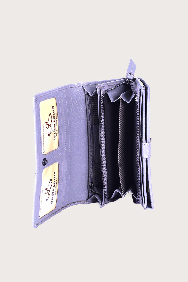 Grey Leather Venice Ladies Wallet