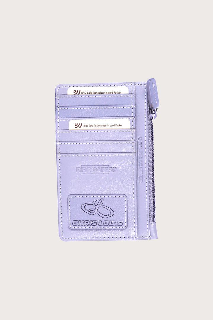 Grey Leather Klewan Card Case