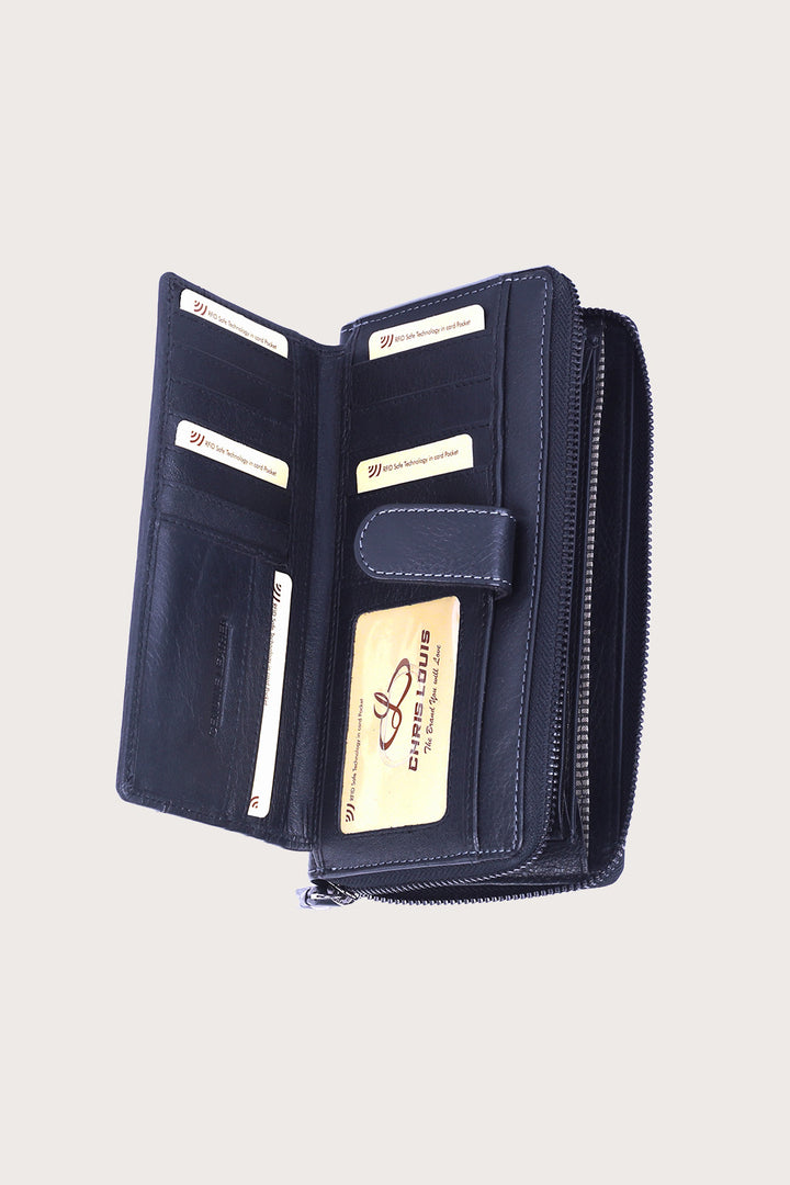 Black Leather Balea Ladies Wallet