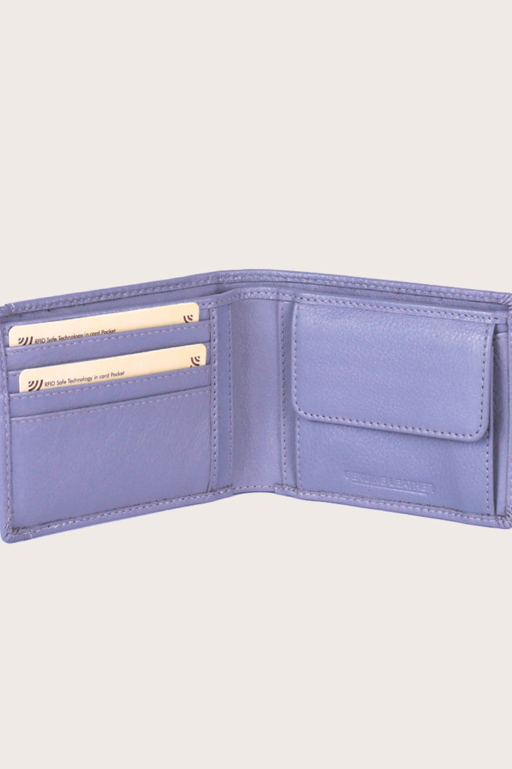 Grey Leather Milford Wallet