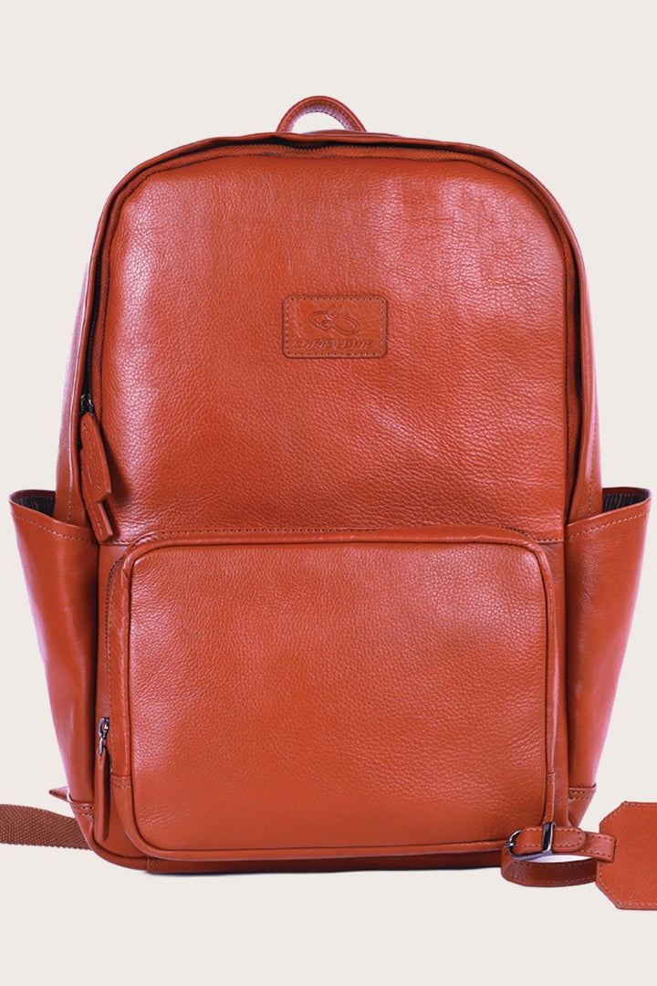 Tan Leather Wollaby Backpack