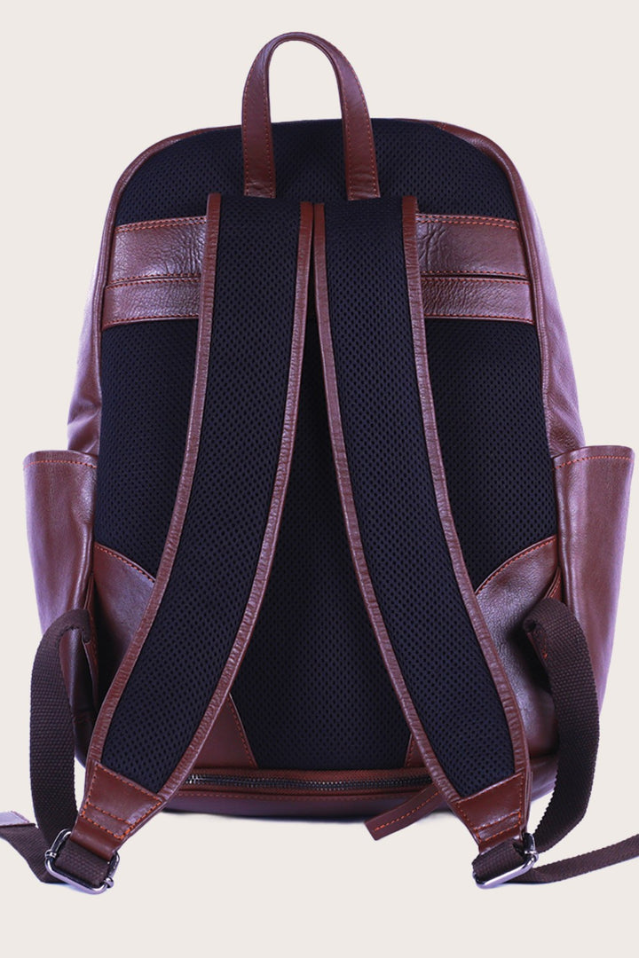 Brown Leather Wollaby Backpack