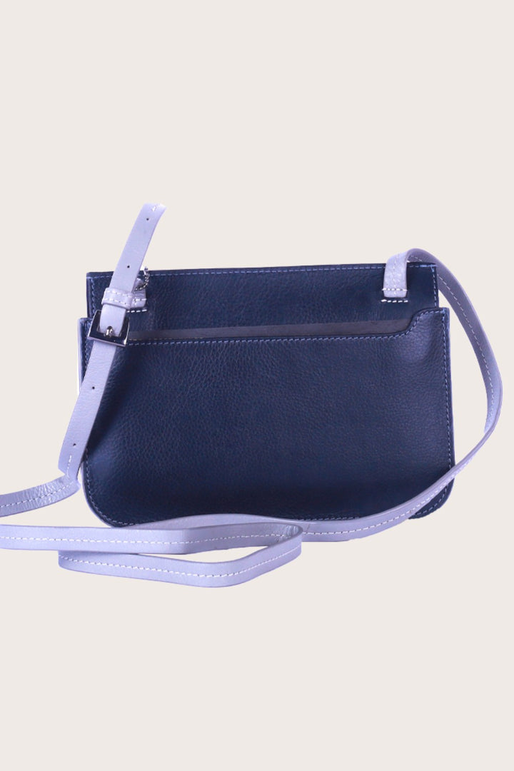 Black/Grey Leather Isfahan Sling Bag