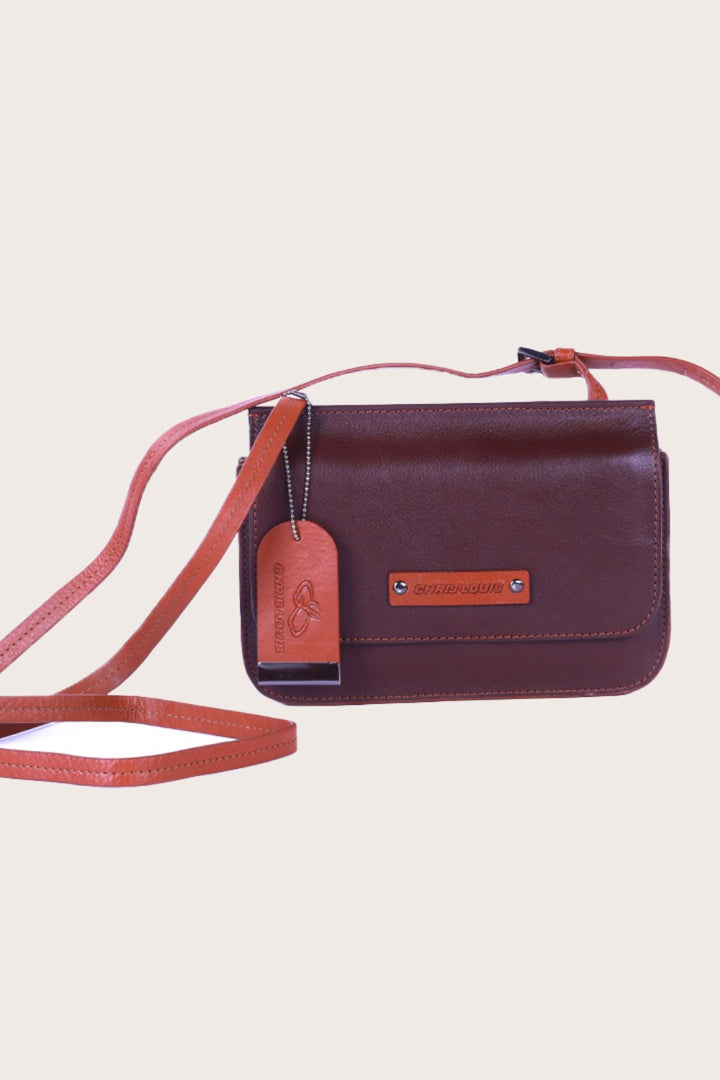 Brown/Tan Leather Isfahan Sling Bag