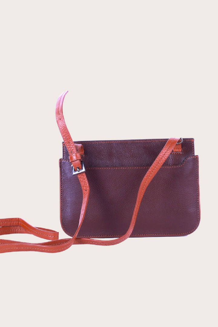 Brown/Tan Leather Isfahan Sling Bag