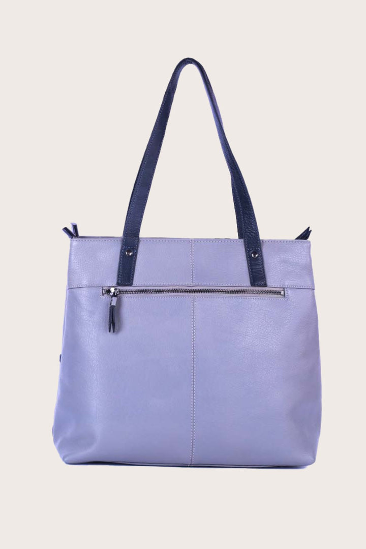 Grey/Black Leather Meknes Tote Bag