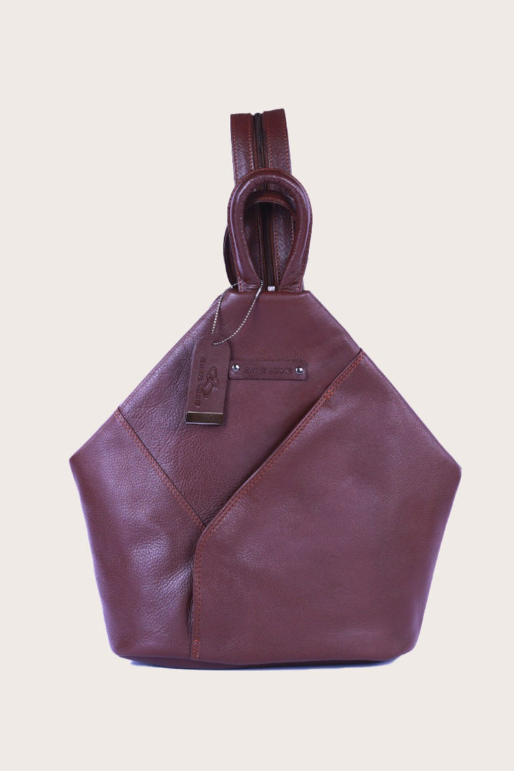 Brown Leather Jarrah Shoulder Bag