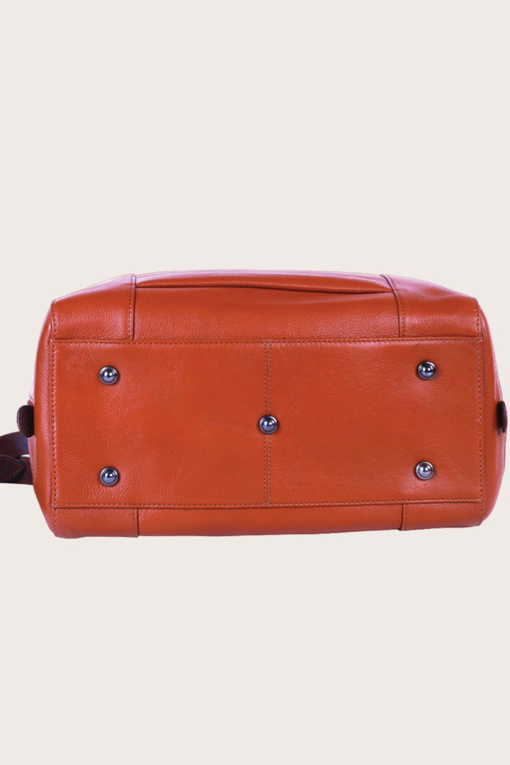 Tan/Brown Leather Sierra Satchel Bag