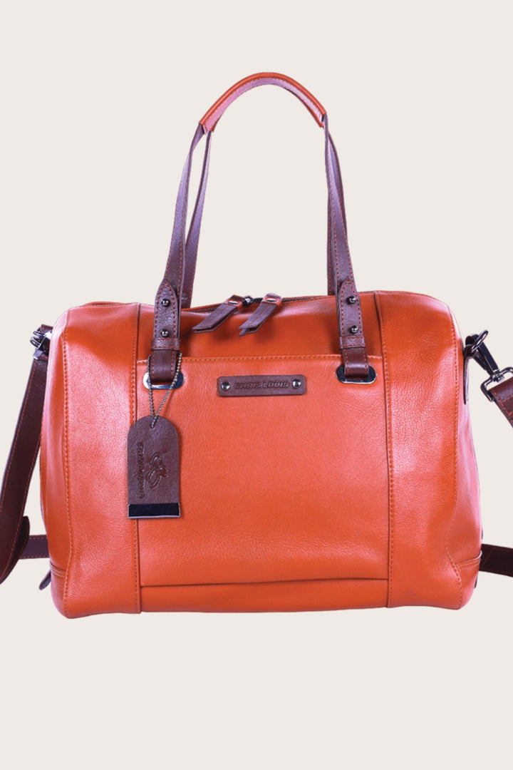 Tan/Brown Leather Sierra Satchel Bag