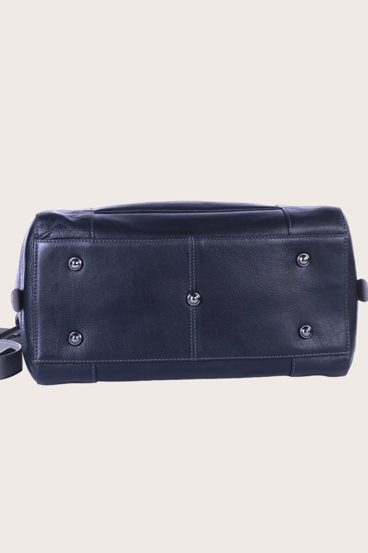 Black/Grey Leather Sierra Satchel Bag