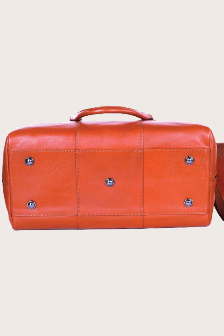 Tan Leather Amsterdam Travel Overnight Bag