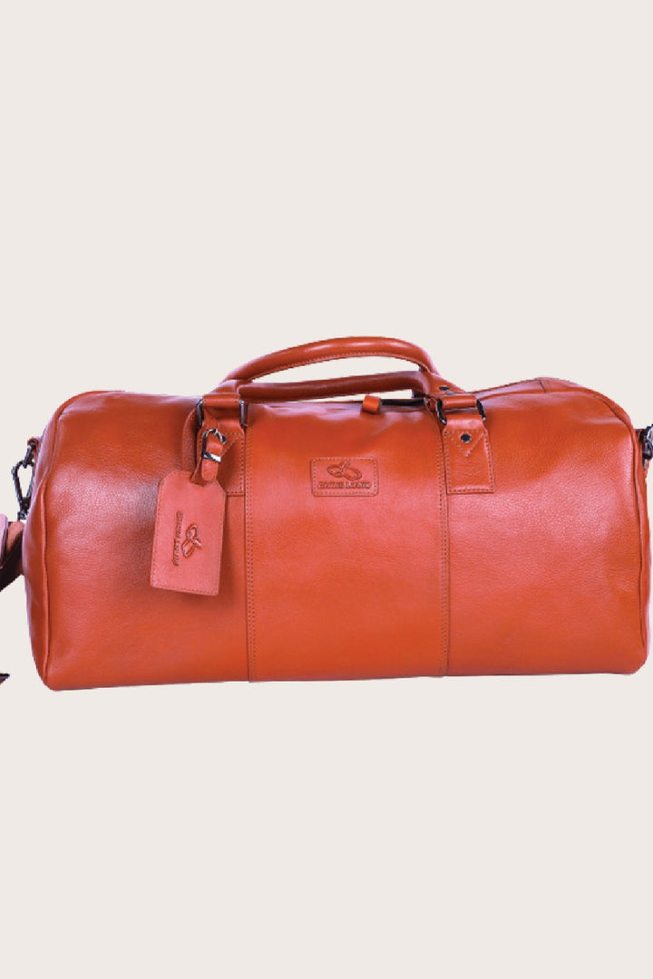 Tan Leather Amsterdam Travel Overnight Bag