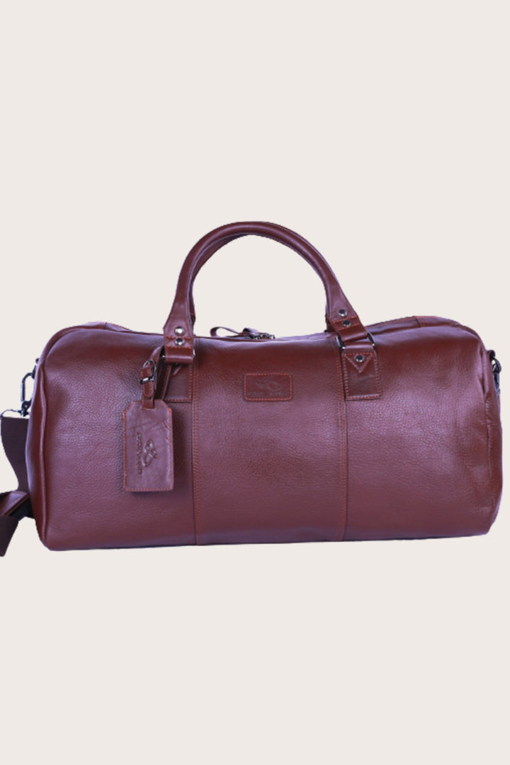 Brown Leather Amsterdam Travel Overnight Bag