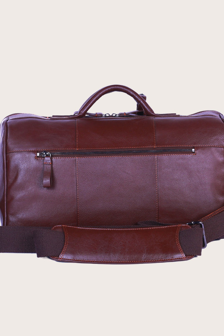 Brown Leather Ohrid Duffle Bag