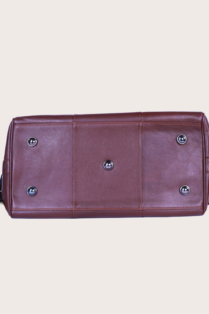 Brown Leather Ohrid Duffle Bag