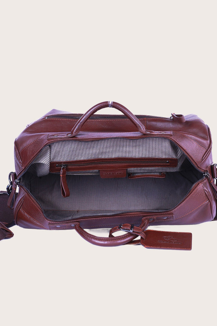 Brown Leather Ohrid Duffle Bag