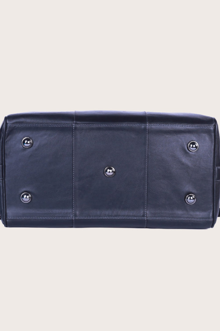 Black Leather Ohrid Duffle Bag