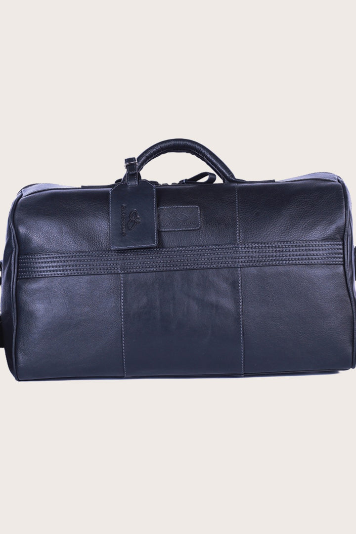 Black Leather Ohrid Duffle Bag