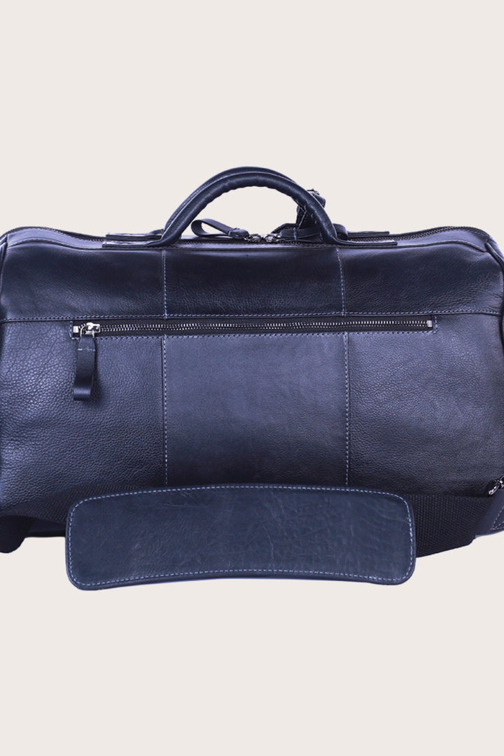 Black Leather Ohrid Duffle Bag