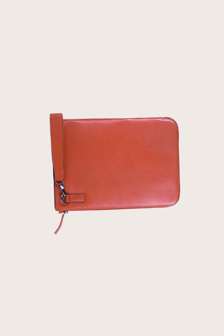 Tan Leather Capillas i-Pad/File Organizer