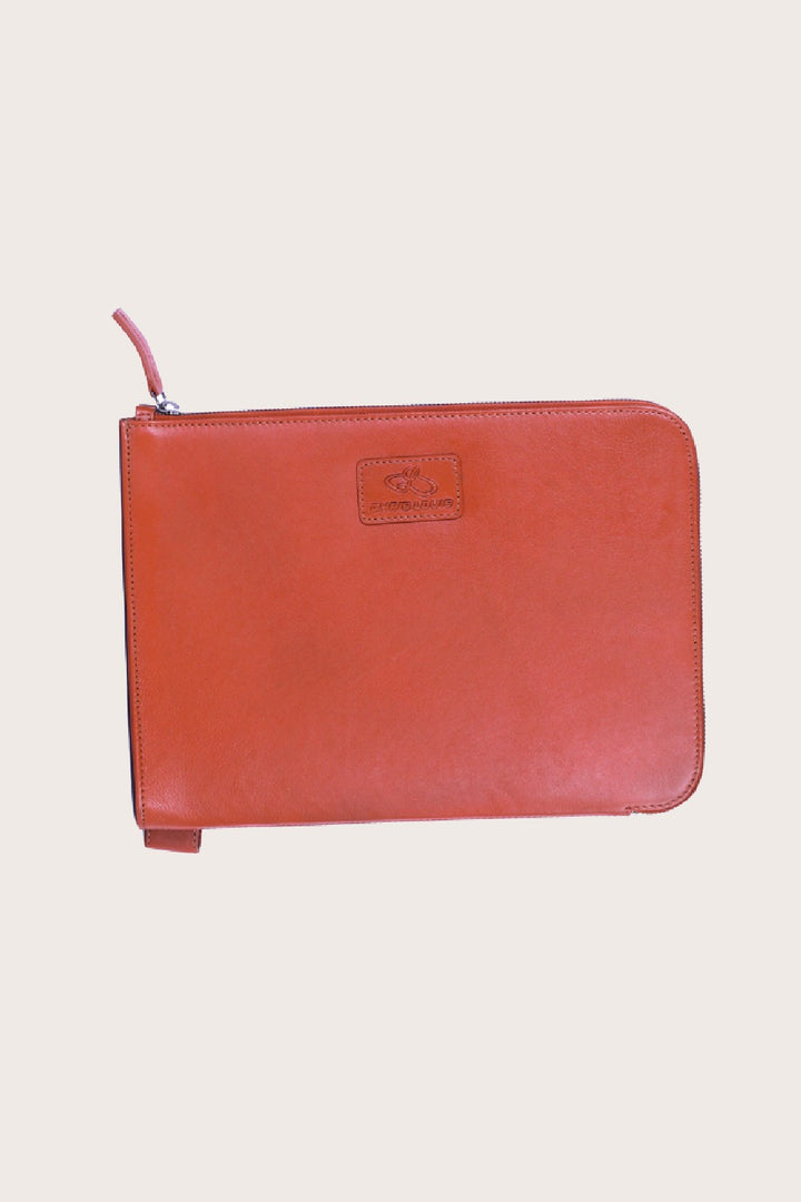 Tan Leather Capillas i-Pad/File Organizer