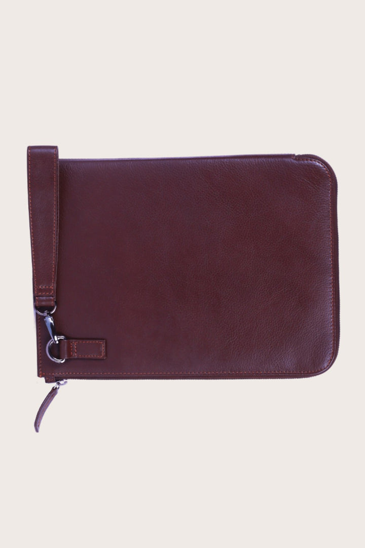 Brown Leather Capillas i-Pad/File Organizer