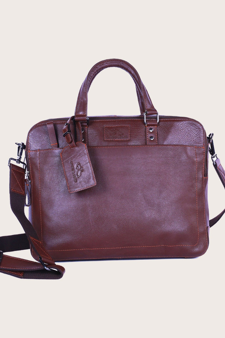 Brown Leather Stonehenge Office bag