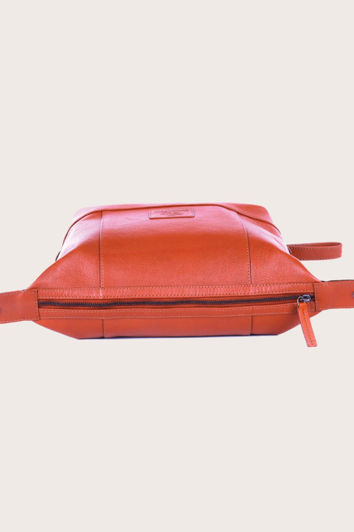 Tan Leather Billabong Toilet Bag