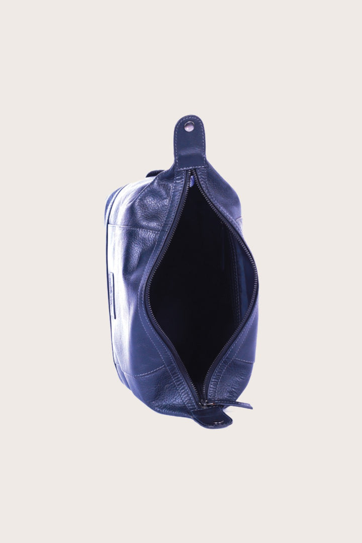 Black Leather Billabong Toilet Bag