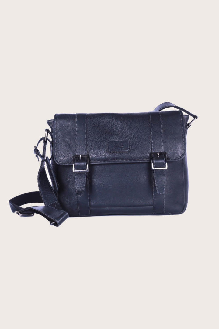 Black Leather Bethlehem Office Bag