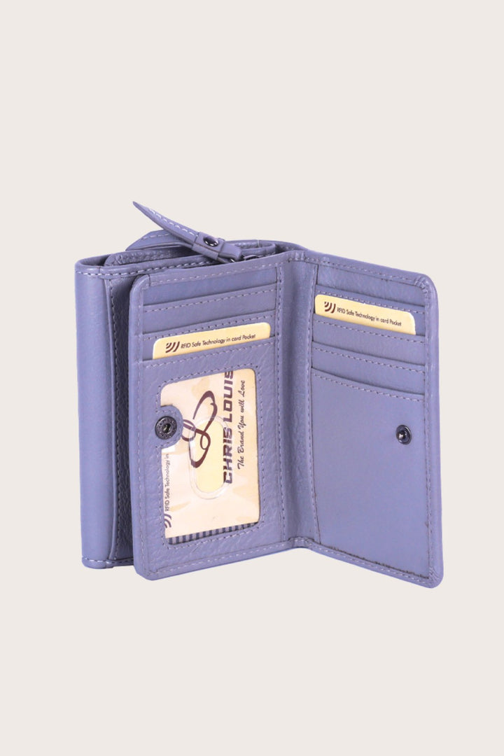 Grey Leather Gilgie Ladies Wallet