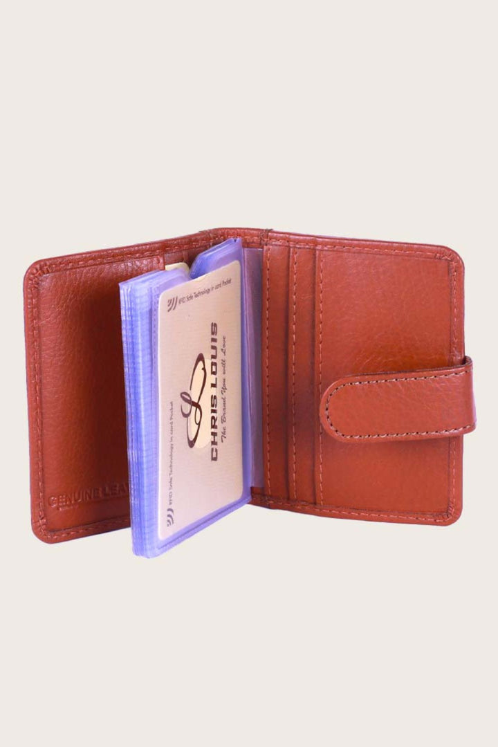 Tan Leather Edwin Card Case